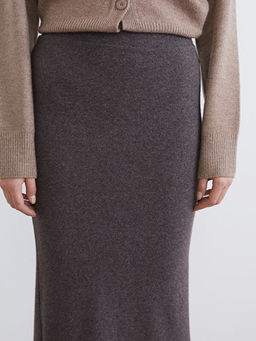 Beli Lastikli Y?rtma?l? Triko Etek