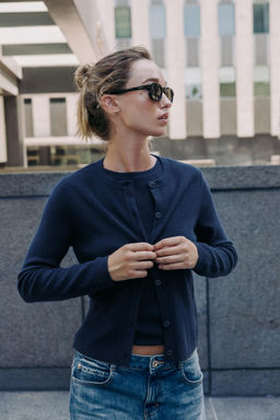 BASIC KNIT CARDIGAN WITH BUTTONS - Zara фото 4