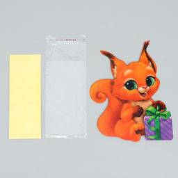 Цена за 10 шт. Пакет под сладости новогодний «Белка», 11×6 см