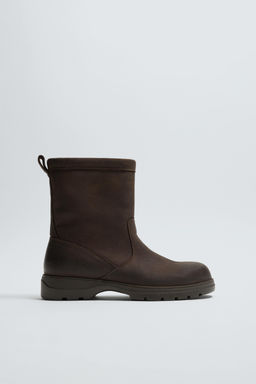 CHUNKY LEATHER BOOTS - Zara фото 4
