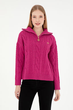 Женский розовый свитер с v-образным вырезом Неожиданная скидка в корзине