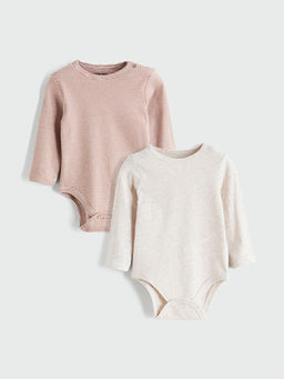 Bisiklet Yaka Erkek Bebek ??t??tl? Bodysuit 2li