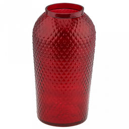 Ваза для цветов стеклянная "Глория" 2,55л, д14,5см, h26см, средняя, текстурная, "Киркинес" (Россия)