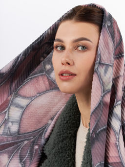 Большой, мягкий, тонкий и очень нежный двусторонний палантин с рисунком - Tantino фото 4