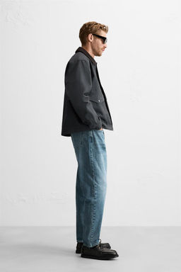 CONTRAST COLLAR CROPPED FIT JACKET - Zara фото 4