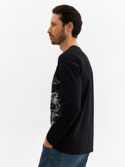 Лонгслив мужской MINAKU: Mood, черный, размер 54