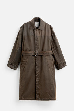 WAXED-FINISH WASHED COAT - Zara фото 7