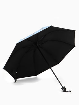 Зонт мех R47/55 8сп 4сл эпонж В/У УФ КЛЕТКА прямая ручка с/рез голубой пакет
