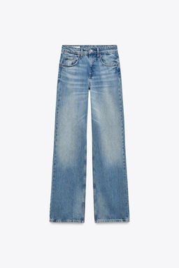 TRF WIDE-LEG MID-RISE FULL LENGTH JEANS - Zara фото 24