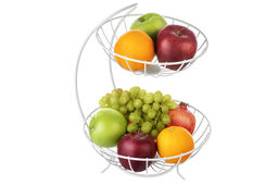 Корзина для фруктов 28*26,5*35,5 см Белая двухъярусная - Elan gallery фото 3