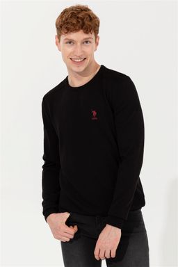 U. S. Polo Assn / Мужской черный трикотажный свитер Basic - U.s. polo assn фото 3