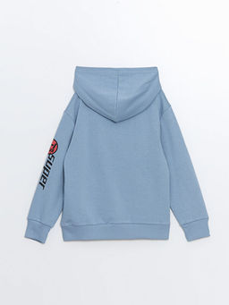 Rahat Kal?p Kap??onlu Bask?l? Erkek ?ocuk Sweatshirt - Waikiki фото 3
