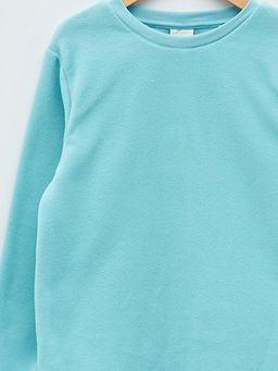 Bisiklet Yaka Basic Uzun Kollu Erkek ?ocuk Ti??rt - Waikiki фото 3