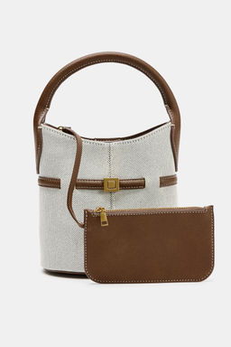 MINI SACA CANVAS HEBILLA / Beige claro - Zara фото 4