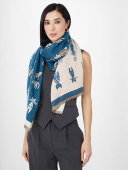 в составе ШЕРСТЬ и КАШЕМИР Большой, мягкий, теплый однотонный двусторонний палантин. - Tantino фото 6