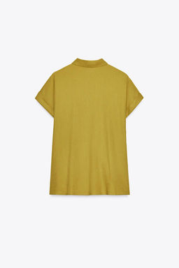 LINEN BLEND KNOT SHIRT - Zara фото 6