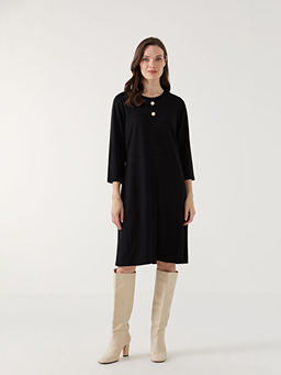 Bisiklet Yaka Elbise