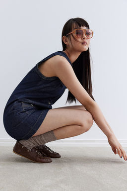 Vestido denim con botonadura frontal - H&m фото 2