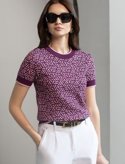 Джемпер жаккардовой вязки с кашемиром