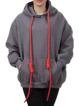 2226 DK. GRAY Толстовка женская (85% хлопок, 10% полиэстер, 5% спандекс)