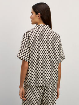 Рубашка из вискозы с принтом / Zarina  фото 5