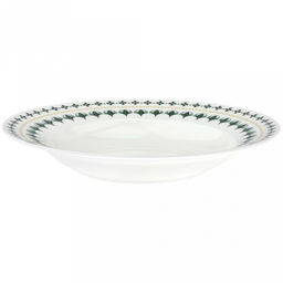 "Мадрид" Тарелка глубокая фарфоровая д230мм h37мм, 580мл, тонкостенный, деколь с золотом, в коробке (Китай)