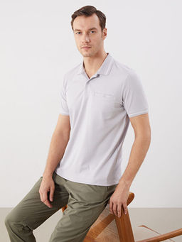 Polo Yaka Merserize G?r?n?ml? Erkek Ti??rt