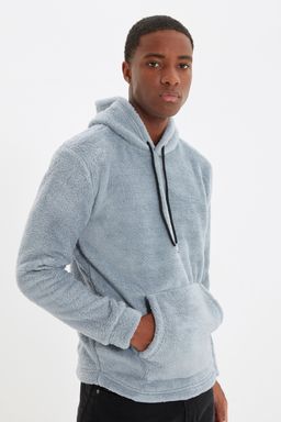 TRENDYOL MAN Fume Regular/Normal Kesim Kapusonlu S?cak Tutan Pelus Sweatshirt TMNAW20SW0090 - Trendyolmilla фото 2