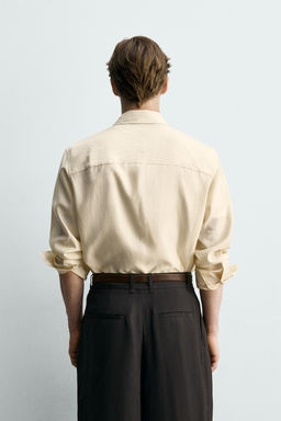 CAMISA FLUIDA BOLSILLOS / Crudo - Zara фото 3