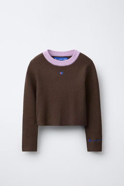 CHAMPION ® X ZARA CONTRAST NECK RIBBED SWEATER