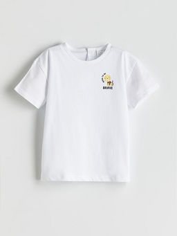 Bask?l? Erkek Bebek Ti??rt ve ?ort 2li