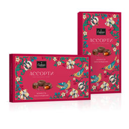 Ассорти 130гр Моменты наслаждения Красная /Шоколадное кутюрье