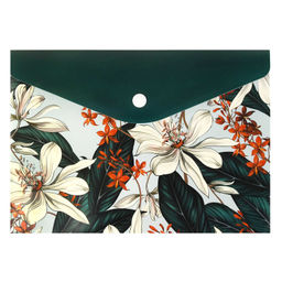 Цена за 2 шт.Папка для школьных тетрадей пластиковая Феникс+, арт. 69021/ 12 ТРОПИЧЕСКИЕ ЦВЕТЫ