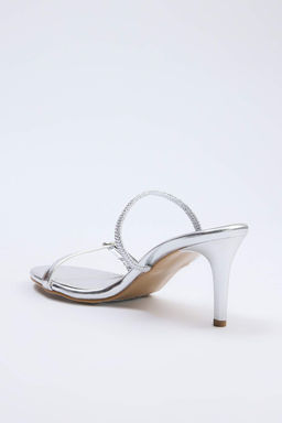 Trendyol Shoes Siyah Toka Detayl? Cift Kullan?ml? Ince Topuklu Badem Burun Kad?n Topuklu Sandalet TAKSS25TO00010 - Trendyolmilla фото 22
