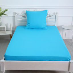 Комплект 1.5сп Бирюза 4-1 (простыня 150х215см, наволочка 70х70см) бязь, 120г/м, хл100% - Атра фото 3