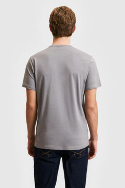 Erkek Regular Fit Bisiklet Yaka Gri Ti__rt