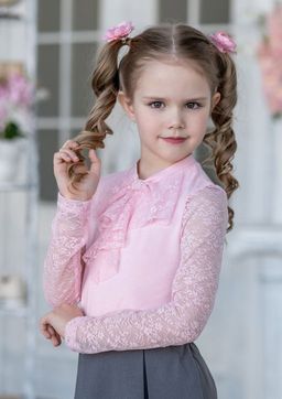 Фрита, блузка трикотажная розовый/128-64-57
