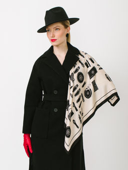 Большой мягкий очень нежный двусторонний платок - Tantino фото 4