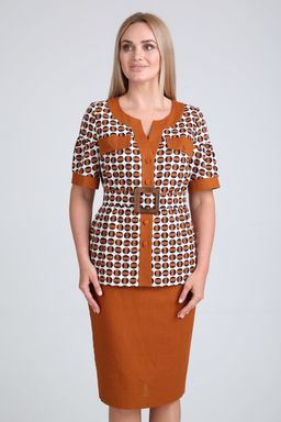 Костюм Gamma & Gracia 466 корица белый овалы  фото 4