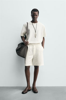 BERMUDA JOGGER ESTRUCTURA / Blanco roto - Zara фото 10