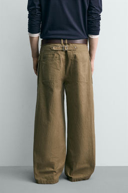 PANTAL?N WIDE FIT TRABILLA / Khaki - Zara фото 3