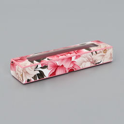 Цена за 5 шт. Коробка для 5 конфет с обечайкой, с окном «Презент», 21×5×3.3 см