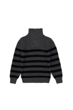 Меланжевый свитер антрацитового цвета для мальчика Неожиданная скидка в корзине