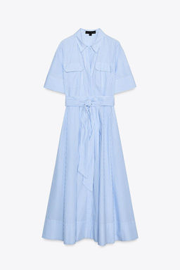 ZW COLLECTION POPLIN SHIRT DRESS - Zara фото 6