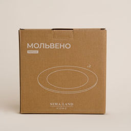 Тарелки SL Home «Мольвено», набор 2 шт., d=21.4 см, фарфор, зелёные