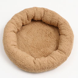 Лежанка для собак и кошек Уют, мягкий мех, 50 х 42 х 11 см, коричневая - Пижон фото 2