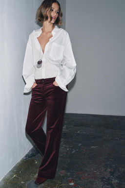 FLARE VELVET TROUSERS ZW COLLECTION