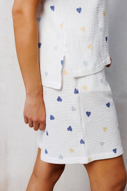 Пижама с шортами муслин 379