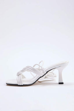 Beyaz Baglama Detayl? 7,5 cm Kad?n Klasik Topuklu Ayakkab? TAKSS26TO00046