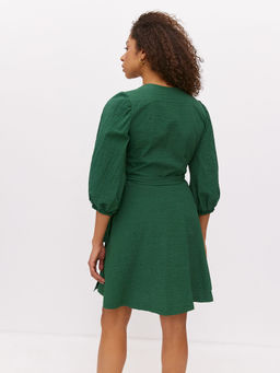 Платье на запах из жатого хлопка - TO BE ONE фото 5